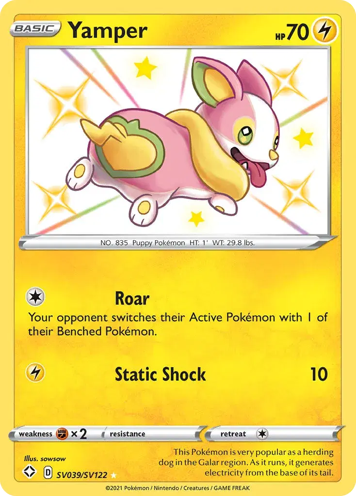 Yamper Shining Fates Shiny Vault SV039