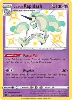 Galarian Rapidash Shining Fates Shiny Vault