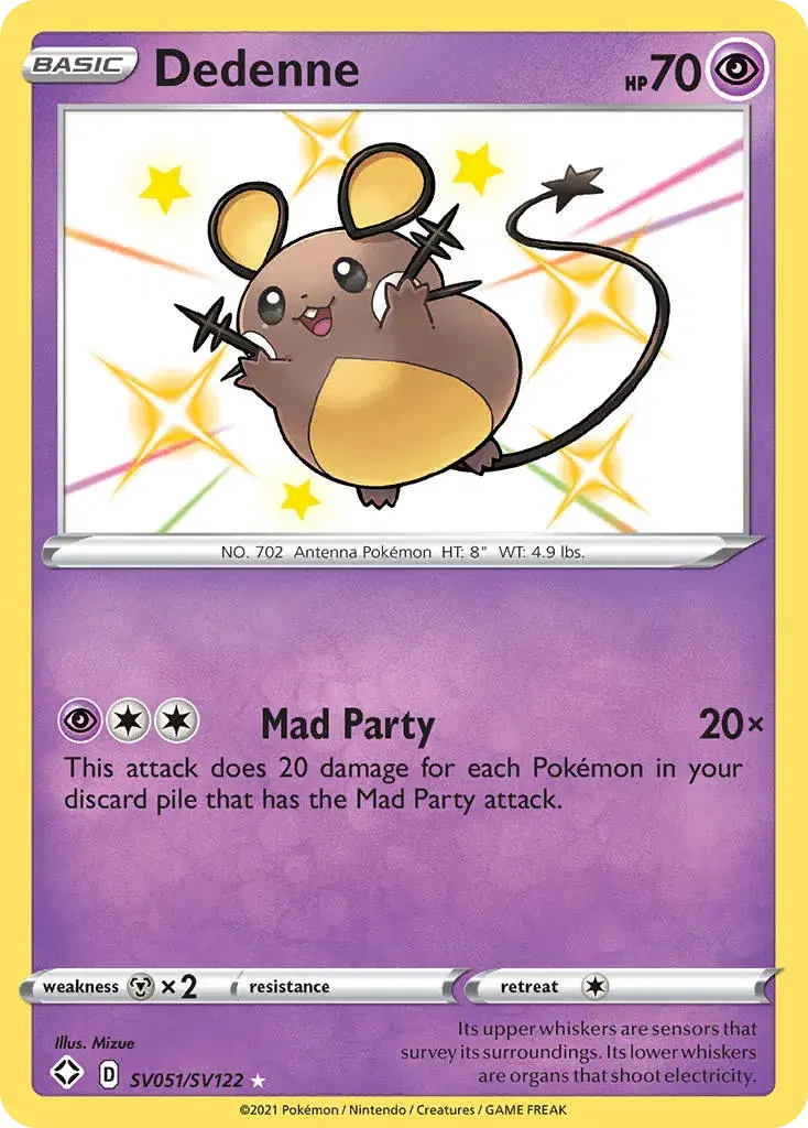 Dedenne Shining Fates Shiny Vault SV051