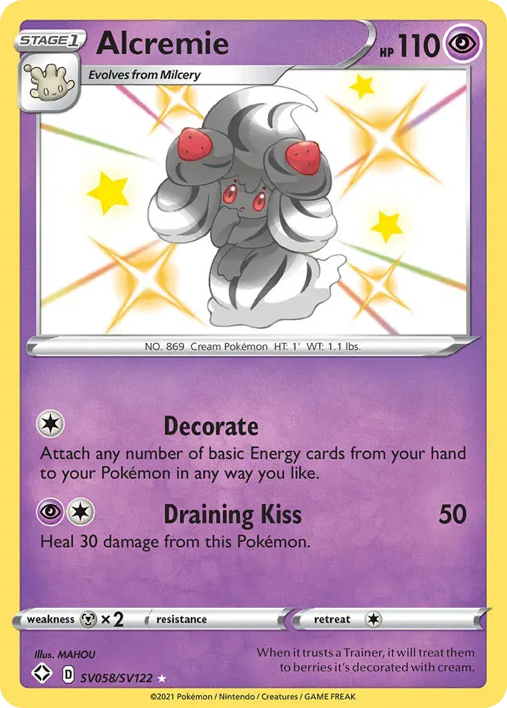 Alcremie Shining Fates Shiny Vault SV058