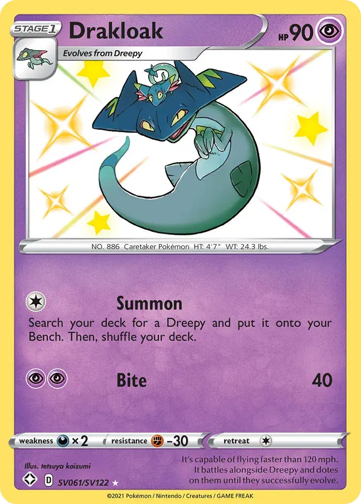 Drakloak Shining Fates Shiny Vault SV061
