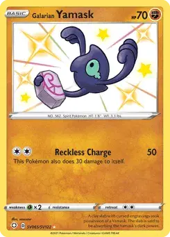 Galarian Yamask Shining Fates Shiny Vault