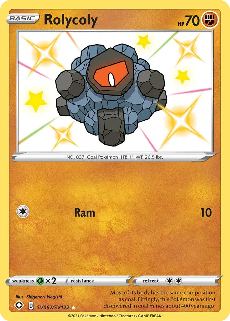 Rolycoly Shining Fates Shiny Vault SV067
