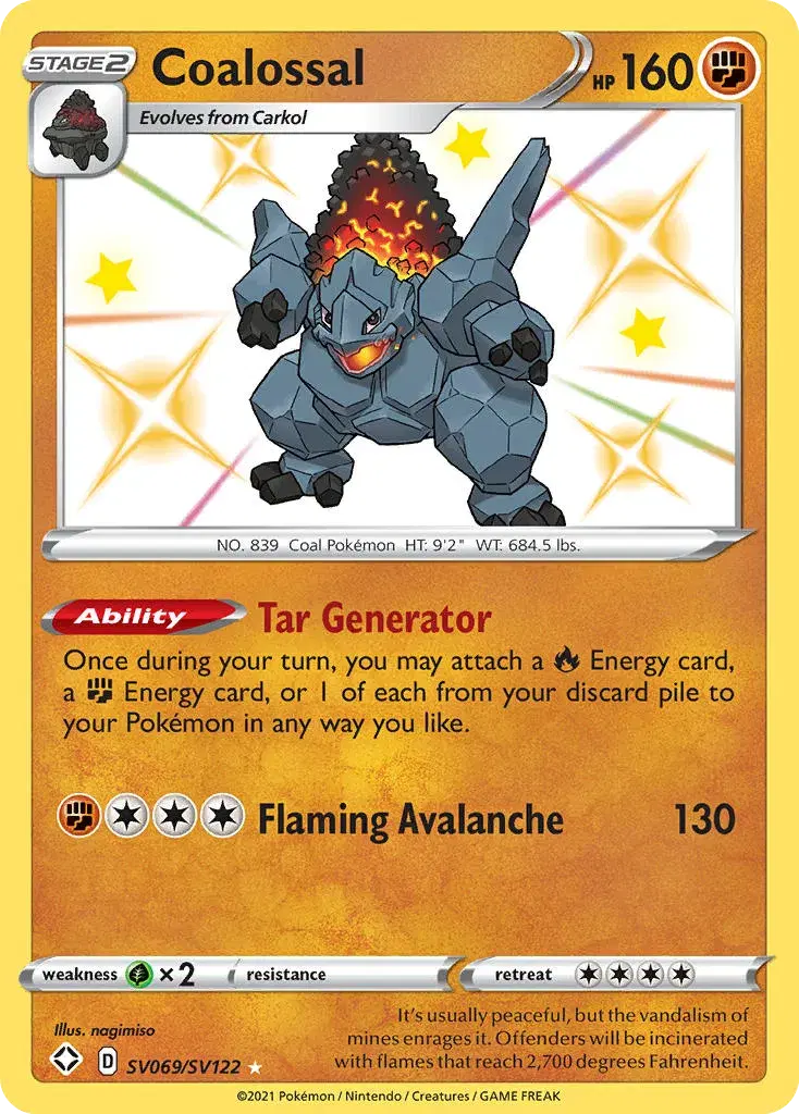 Coalossal Shining Fates Shiny Vault SV069