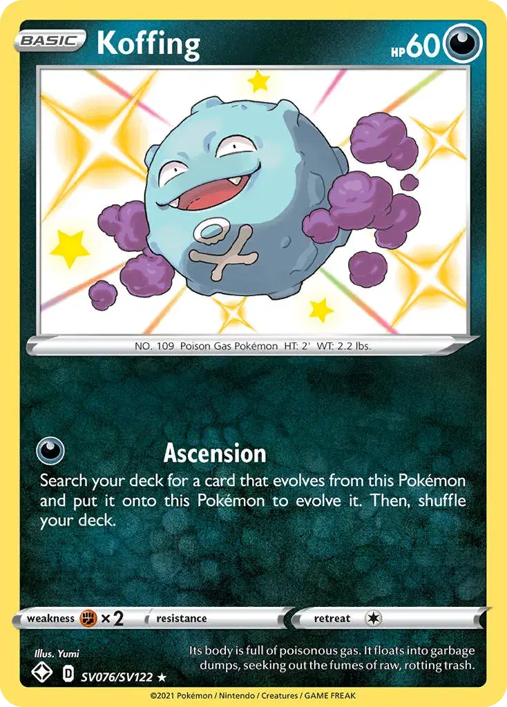 Koffing Shining Fates Shiny Vault SV076