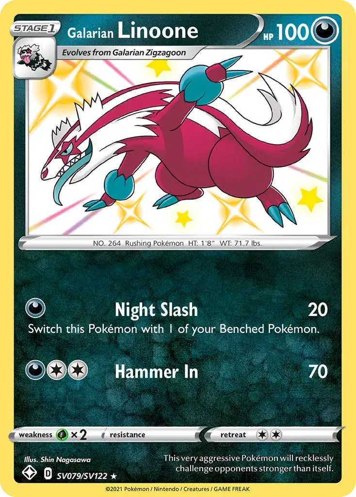 Galarian Linoone Shining Fates Shiny Vault SV079