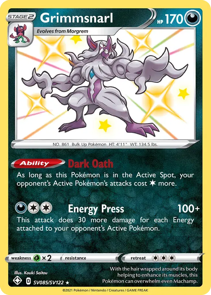 Grimmsnarl Shining Fates Shiny Vault SV085