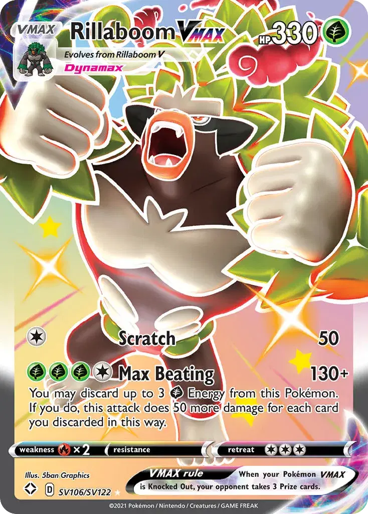 Rillaboom VMAX Shining Fates Shiny Vault SV106