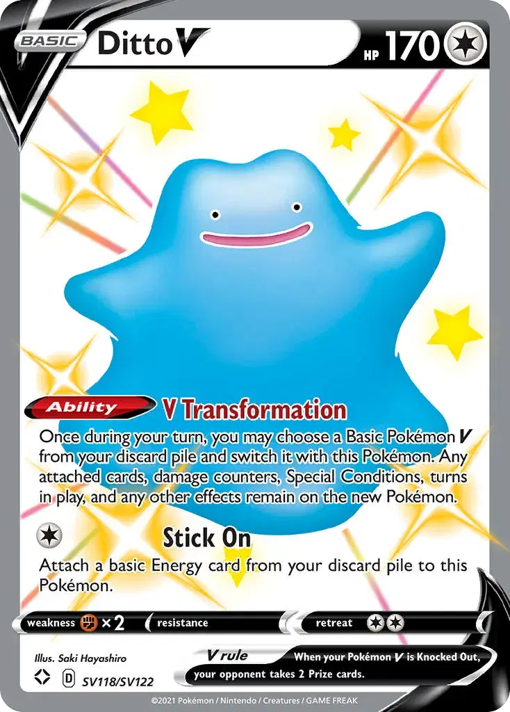 Ditto V Shining Fates Shiny Vault SV118