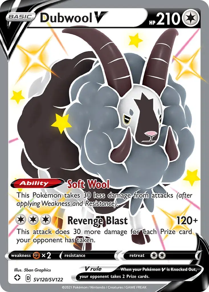 Dubwool V Shining Fates Shiny Vault SV120