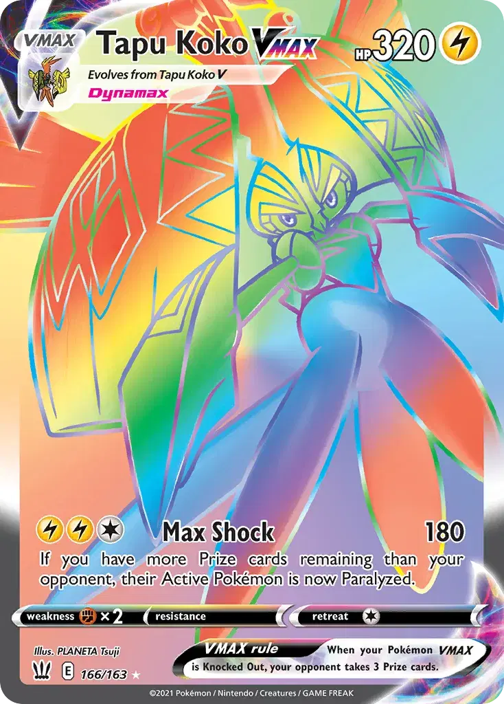 Tapu Koko VMAX Battle Styles 166