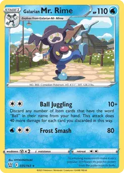 Galarian Mr. Rime Battle Styles