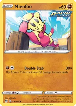 Mienfoo Battle Styles