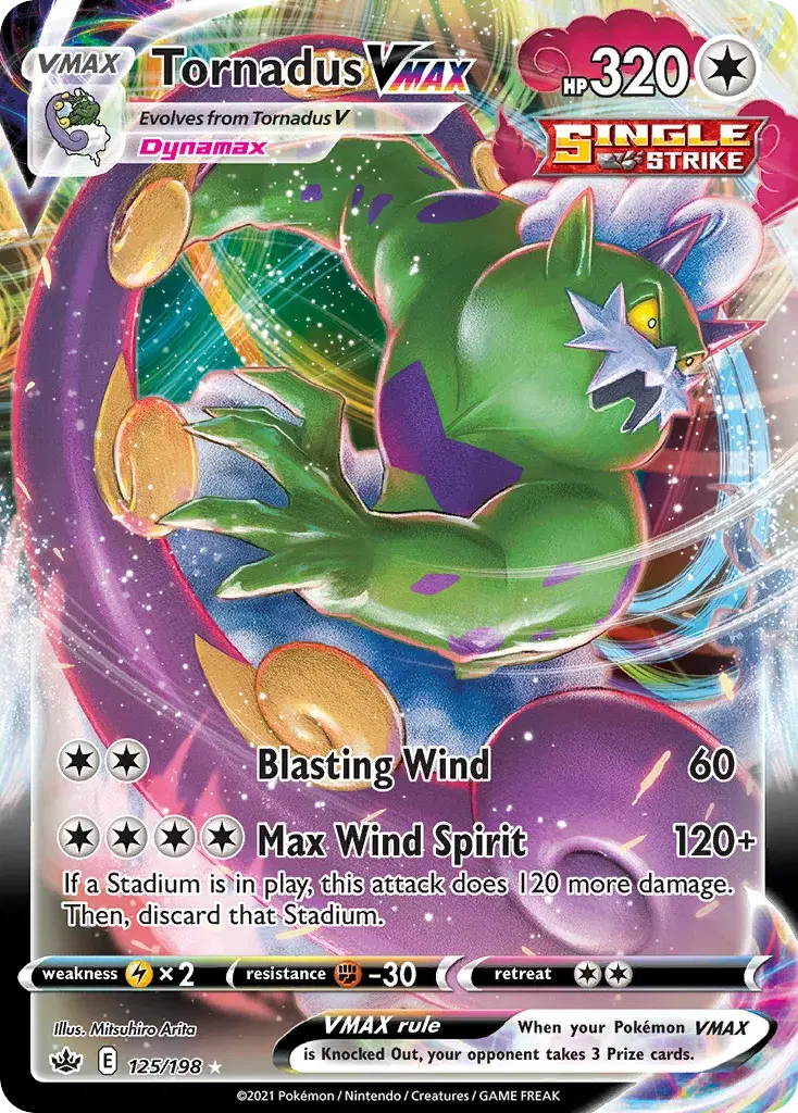 Tornadus VMAX Chilling Reign 125