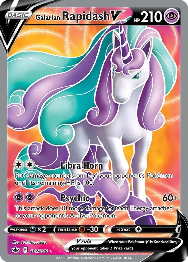 Galarian Rapidash V Chilling Reign 167