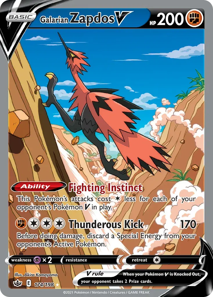 Galarian Zapdos V Chilling Reign 174
