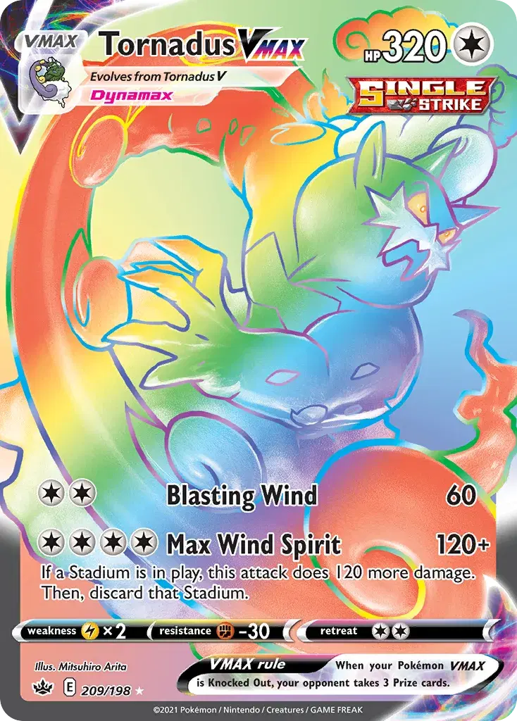 Tornadus VMAX Chilling Reign 209