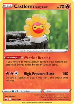 Castform Sunny Form Chilling Reign