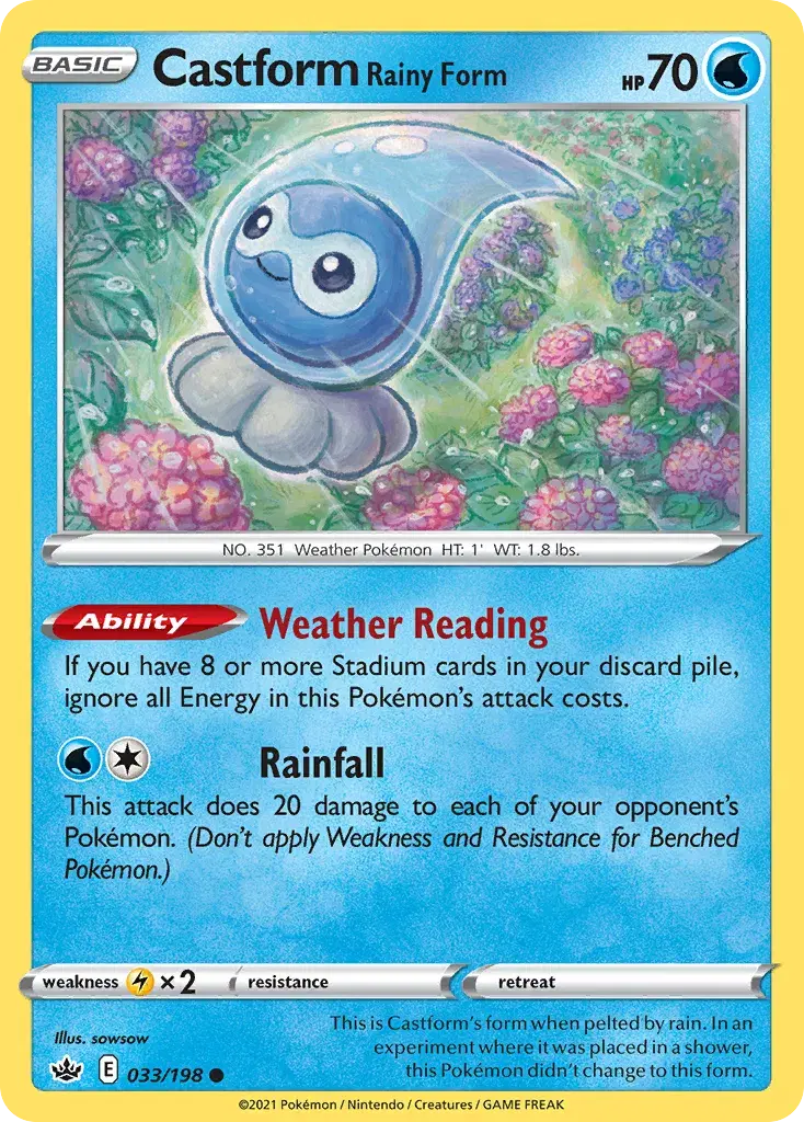 Castform Rainy Form Chilling Reign 33