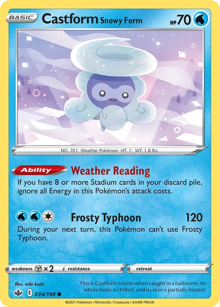 Castform Snowy Form Chilling Reign 34