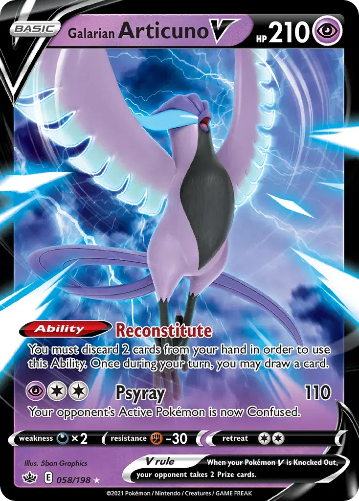 Galarian Articuno V Chilling Reign 58