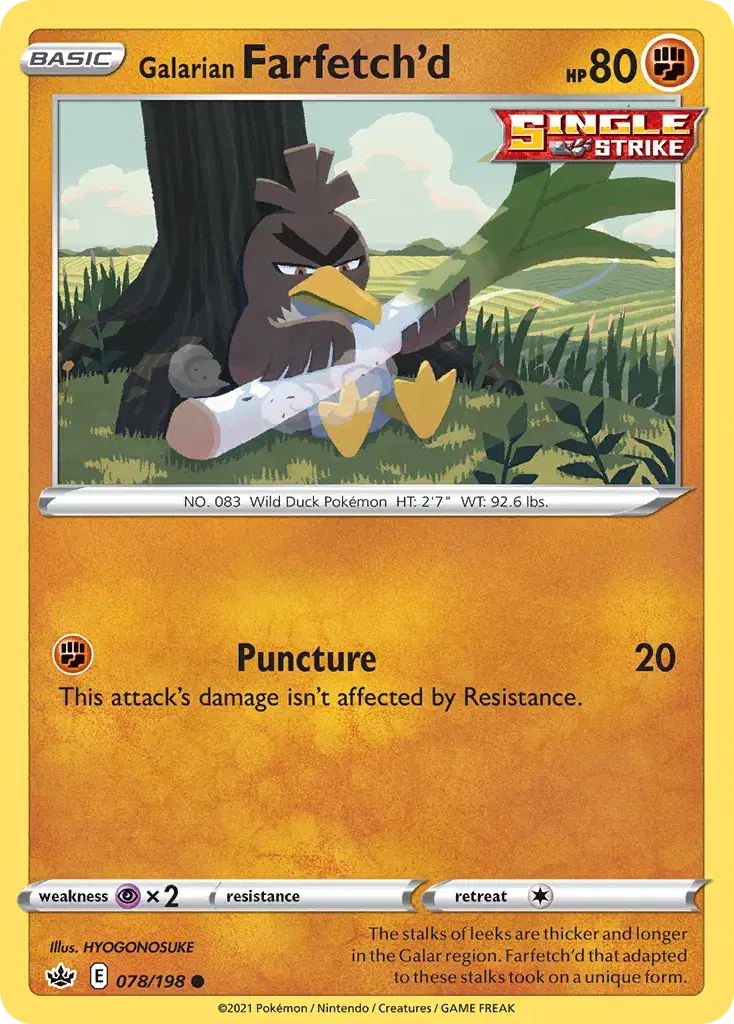 Galarian Farfetch'd Chilling Reign 78