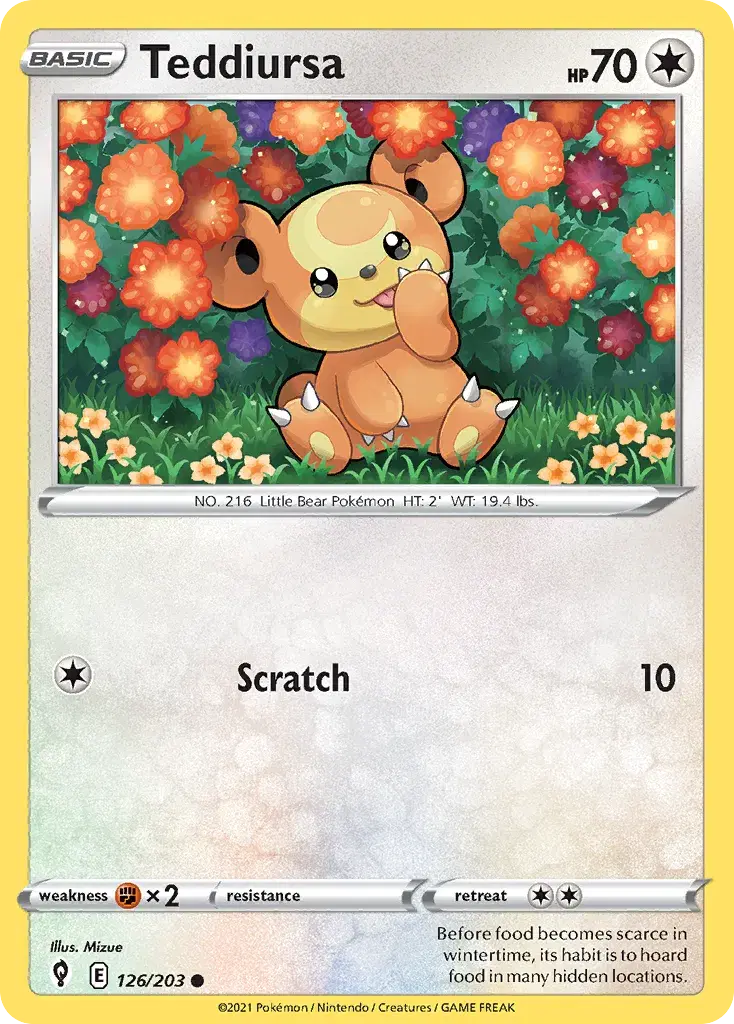 Teddiursa Evolving Skies 126