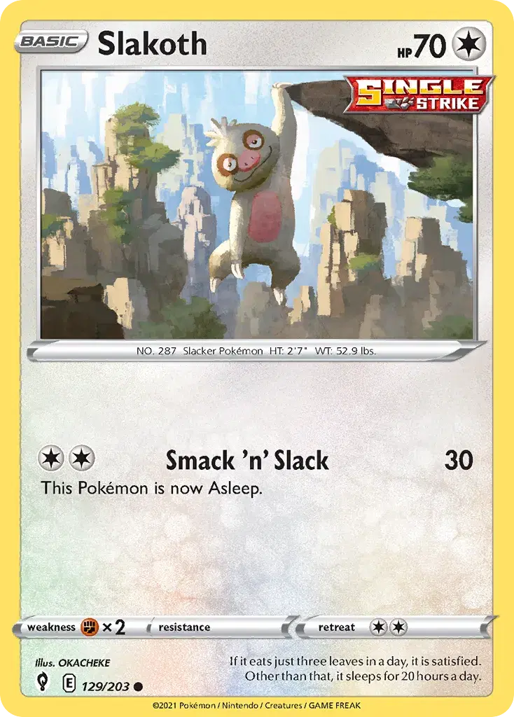 Slakoth Evolving Skies 129