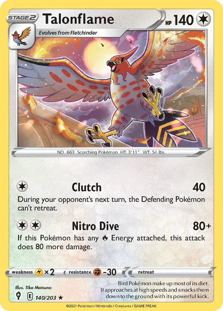 Talonflame Evolving Skies 140