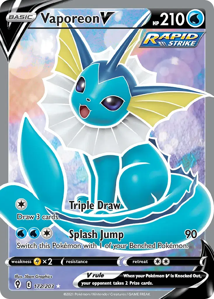 Vaporeon V Evolving Skies 172