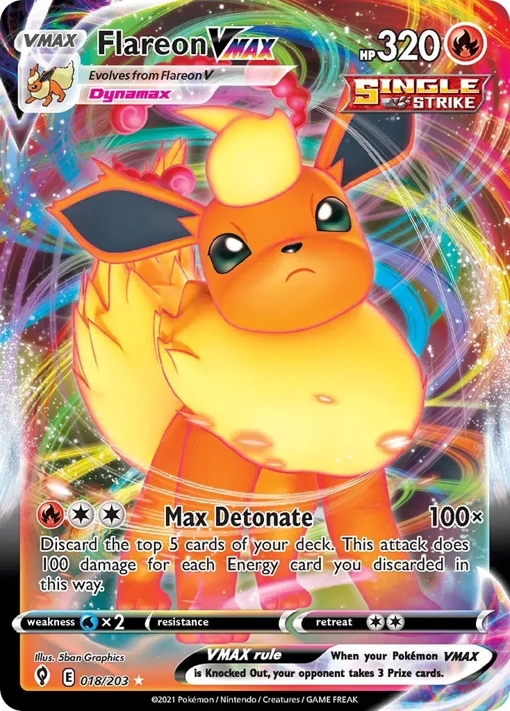 Flareon VMAX Evolving Skies 18