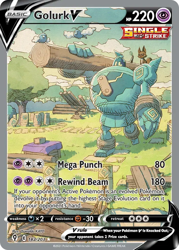 Golurk V Evolving Skies 182