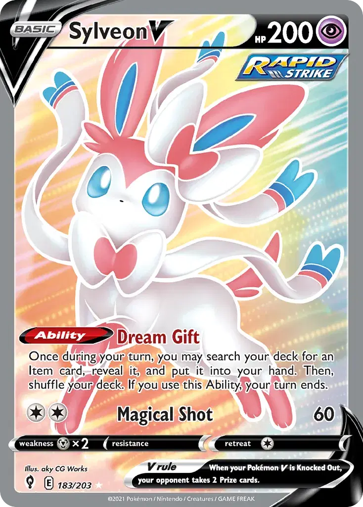 Sylveon V Evolving Skies 183