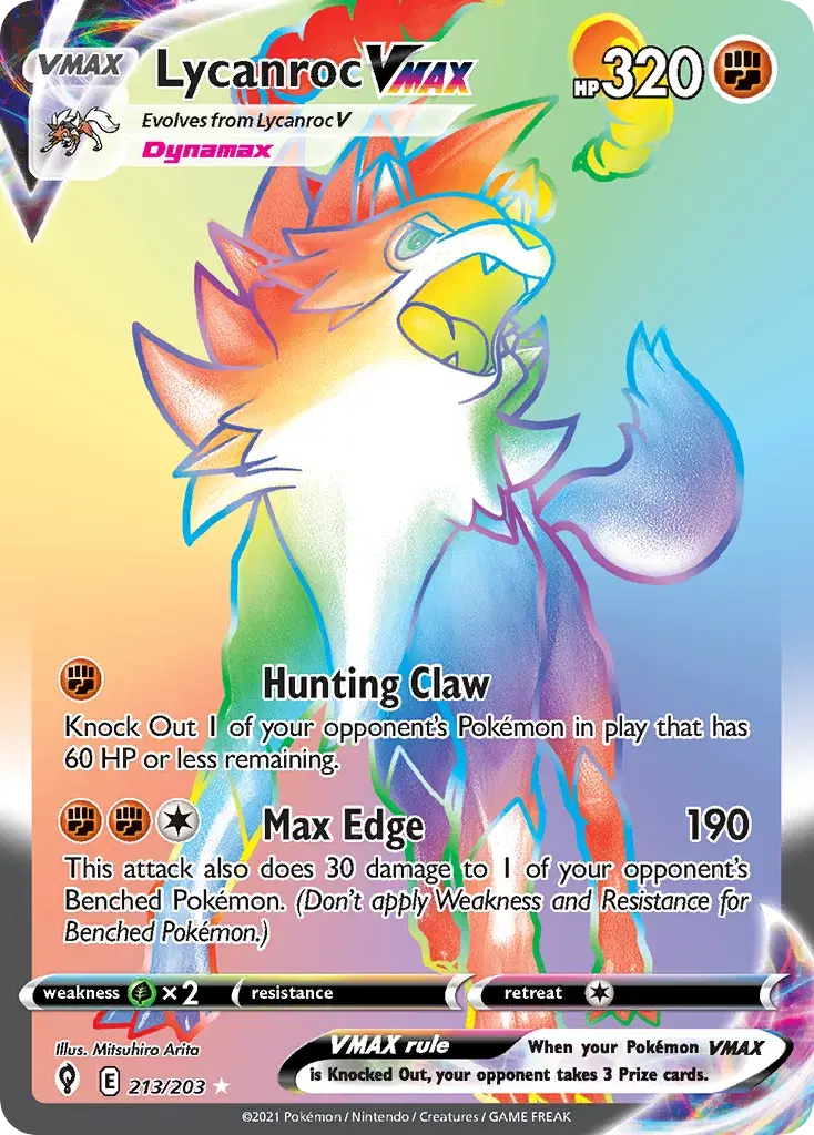 Lycanroc VMAX Evolving Skies 213
