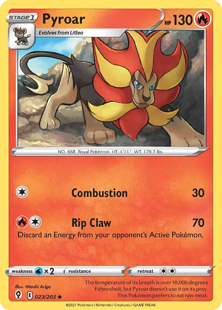 Pyroar Evolving Skies 23