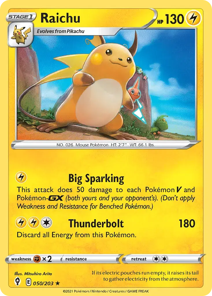 Raichu Evolving Skies 50