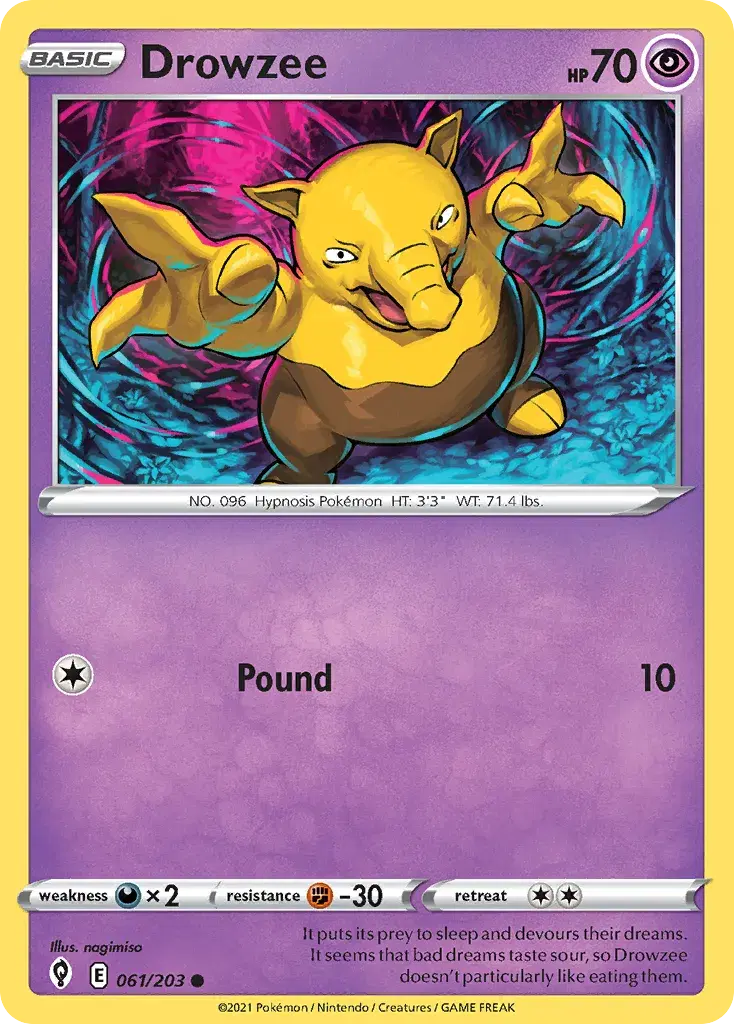 Drowzee Evolving Skies 61