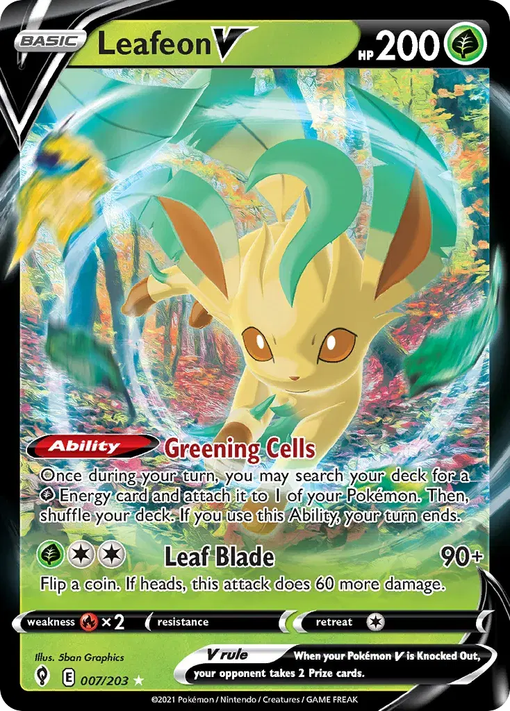 Leafeon V Evolving Skies 7