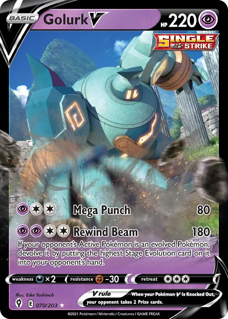 Golurk V Evolving Skies 70