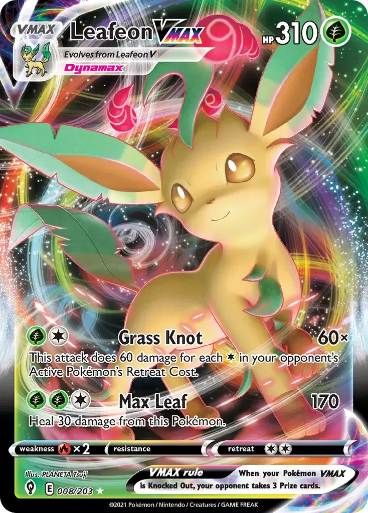Leafeon VMAX Evolving Skies 8