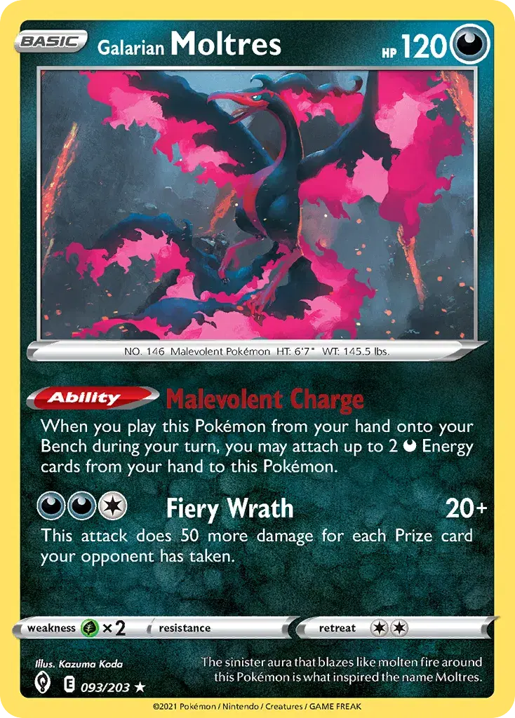 Galarian Moltres Evolving Skies 93
