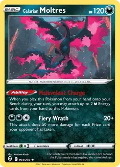Galarian Moltres Evolving Skies