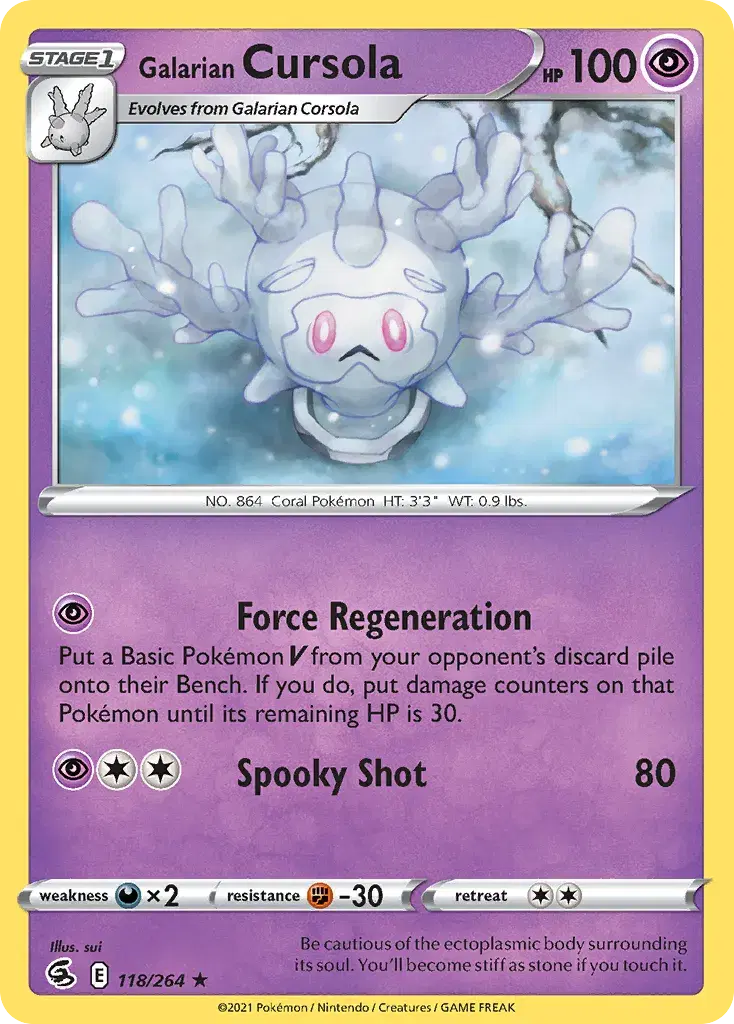 Galarian Cursola Fusion Strike 118