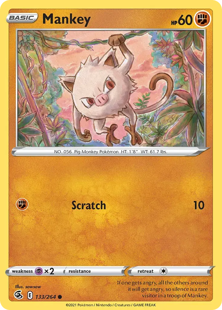 Mankey Fusion Strike 133