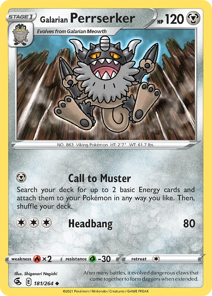 Galarian Perrserker Fusion Strike 181