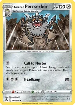 Galarian Perrserker Fusion Strike