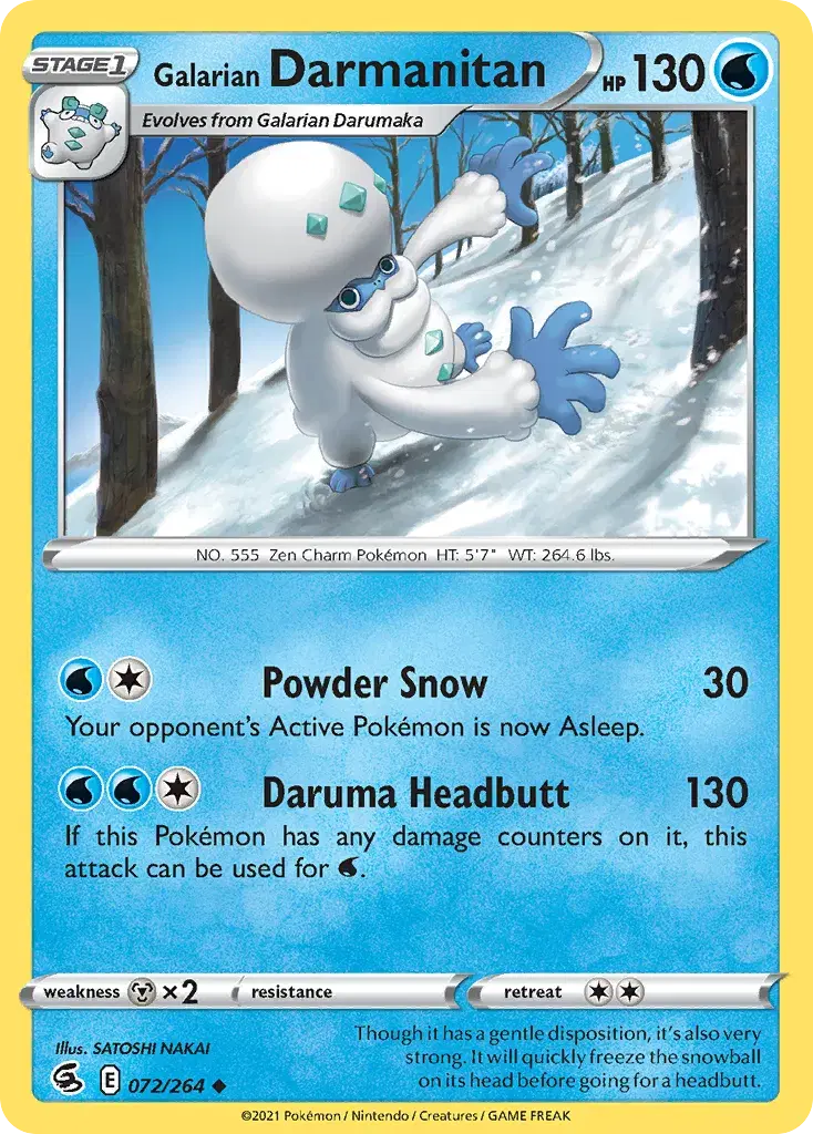 Galarian Darmanitan Fusion Strike 72