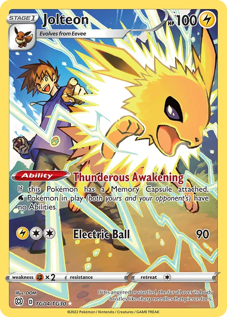 Jolteon Brilliant Stars Trainer Gallery TG04