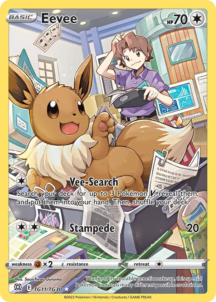 Eevee Brilliant Stars Trainer Gallery TG11