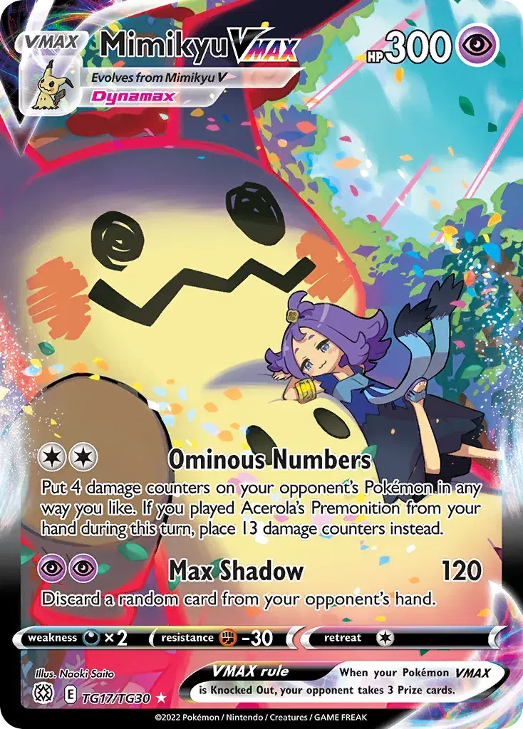 Mimikyu VMAX Brilliant Stars Trainer Gallery TG17